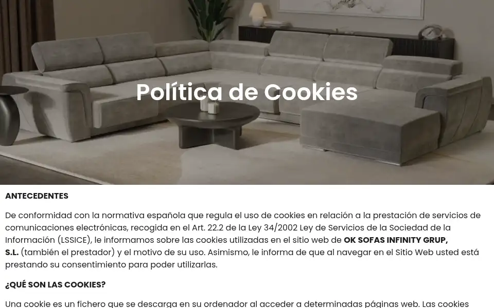 Screenshot of oksofas.es