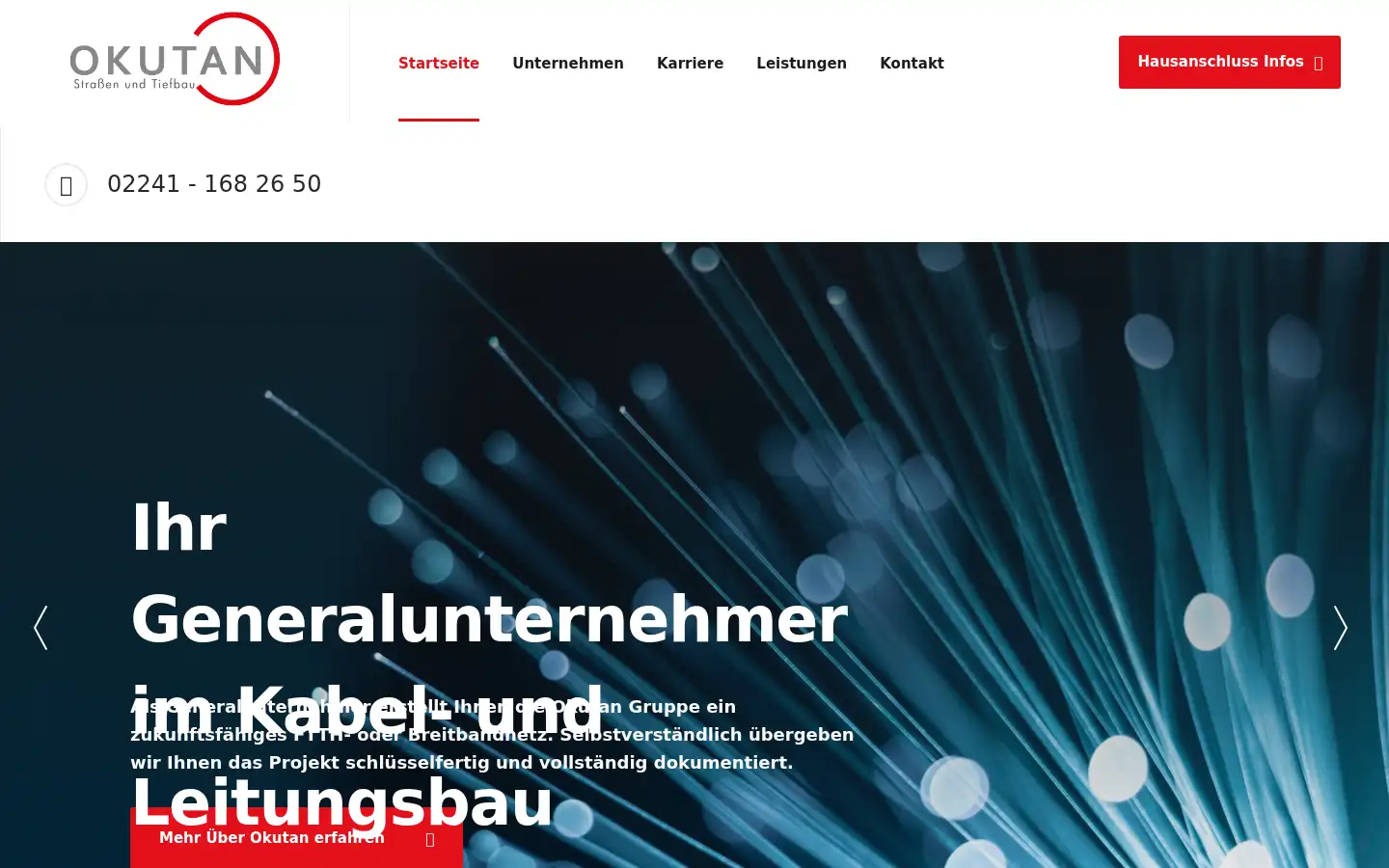 Screenshot of okutan-tiefbau.de