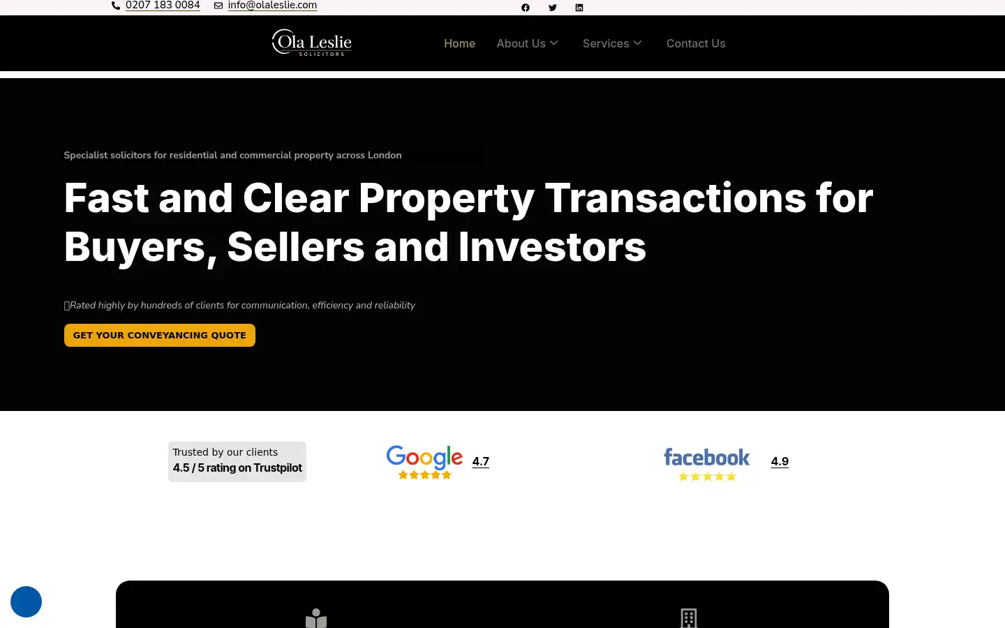 Screenshot of olaleslie.com