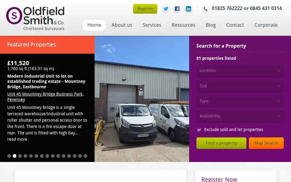 Screenshot of oldfield-smith.co.uk