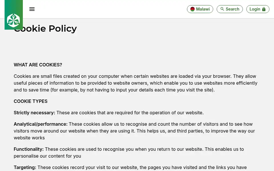 Screenshot of oldmutual.co.mw