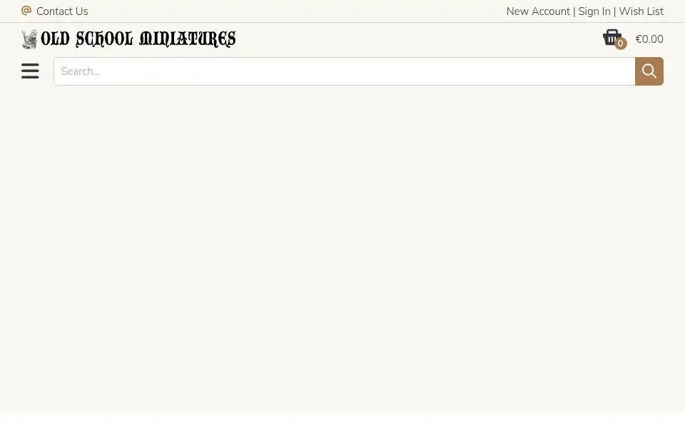 Screenshot of oldschoolminiatures.co.uk