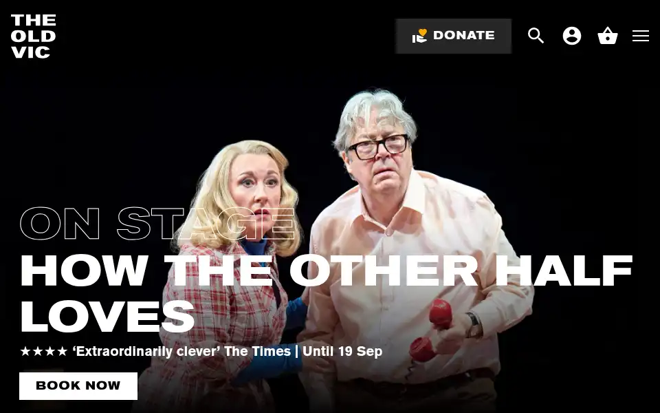 Screenshot of oldvictheatre.com