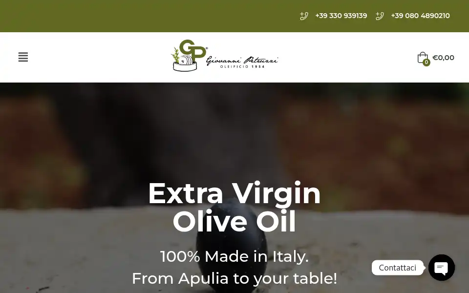 Screenshot of oleificiopetruzzi.com