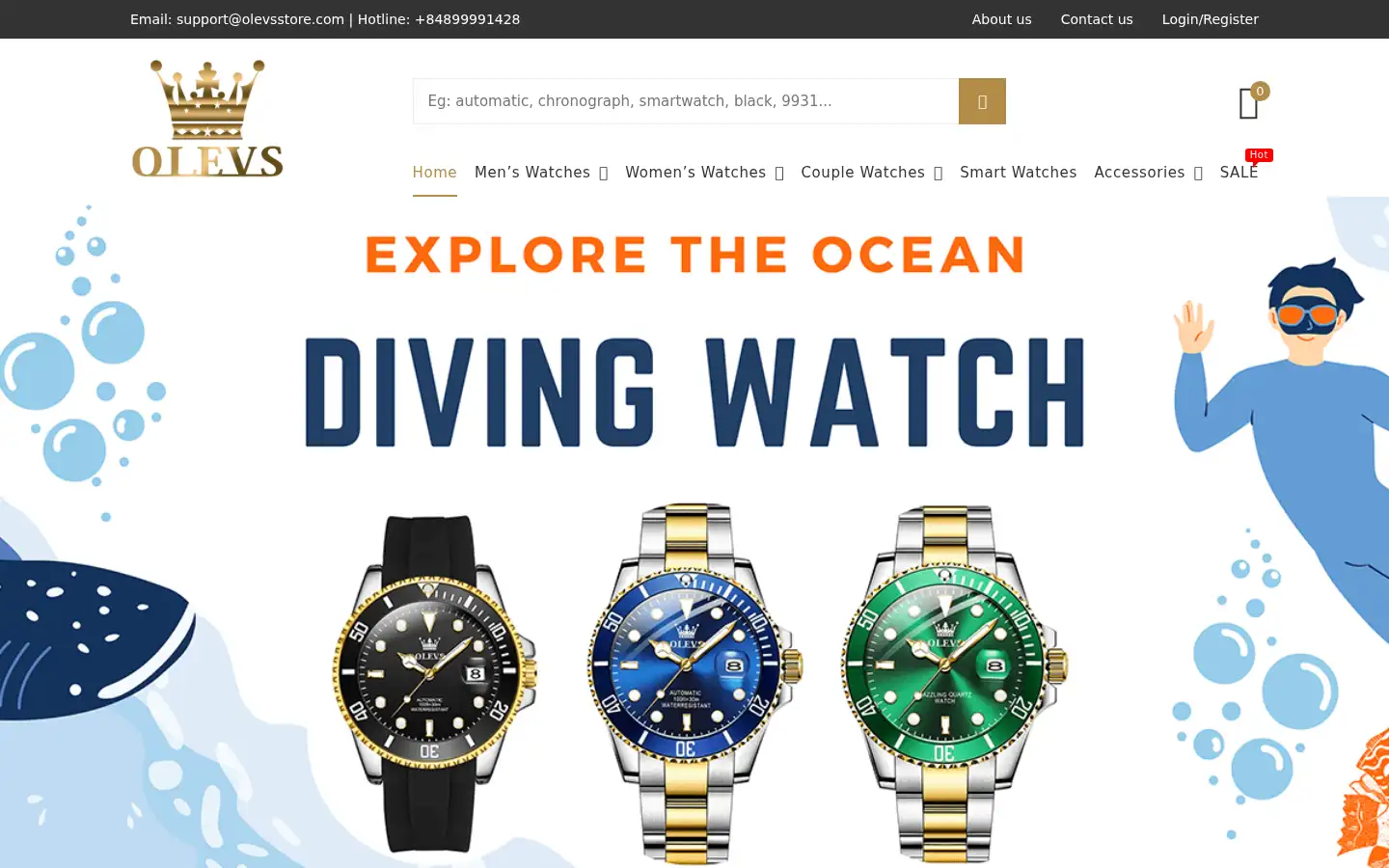 Screenshot of olevsstore.com