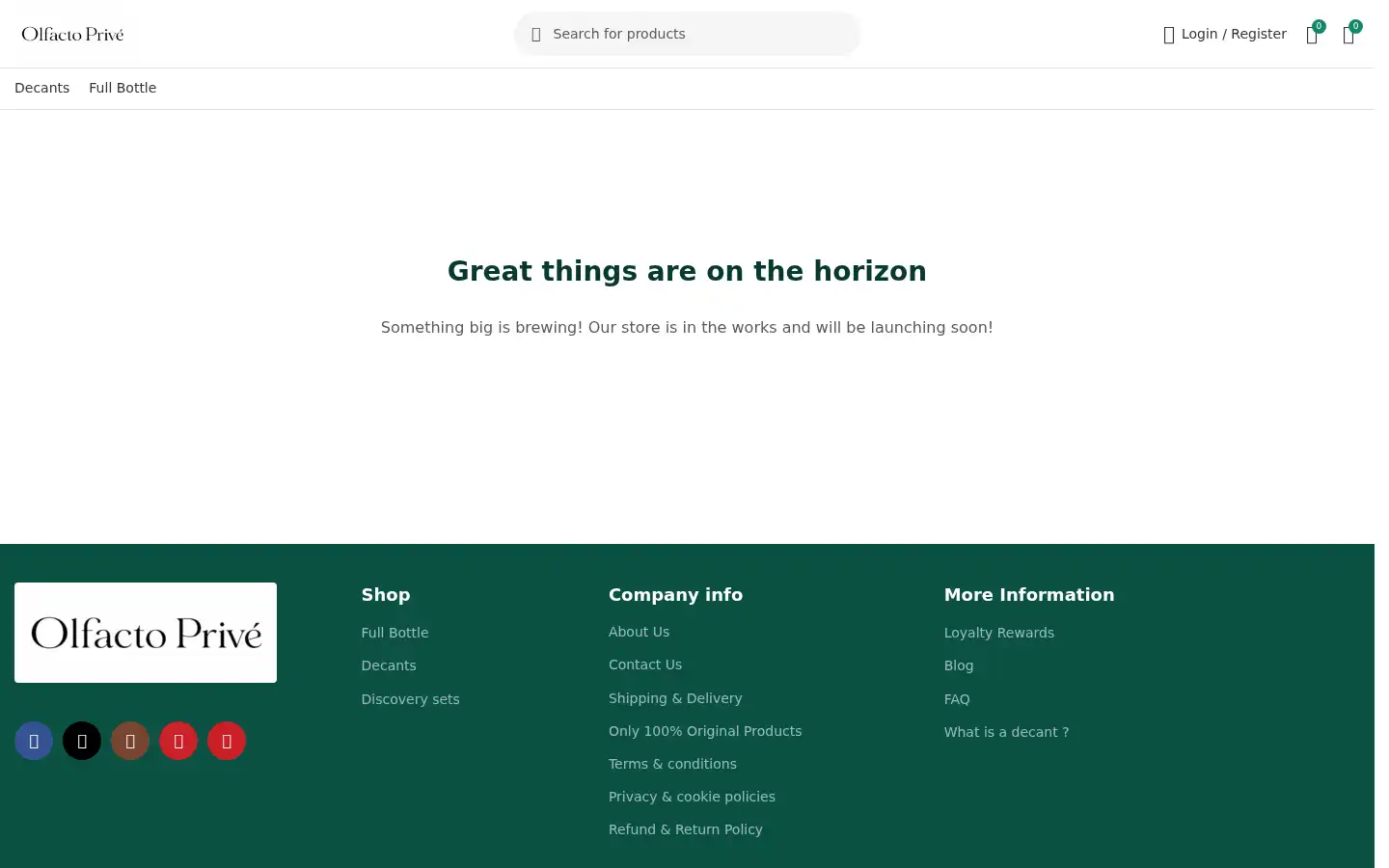 Screenshot of olfactoprive.ch