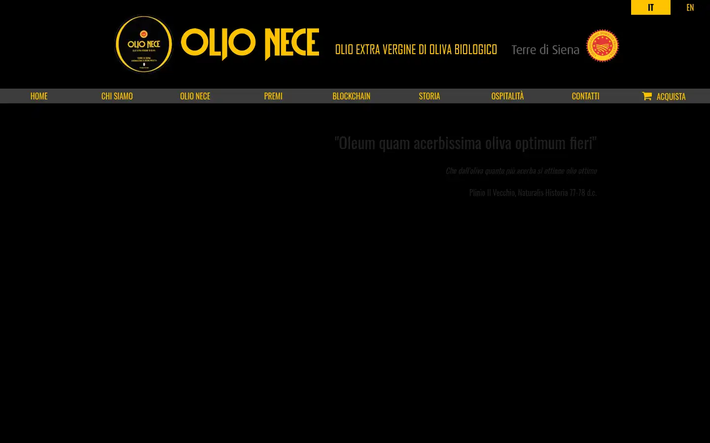 Screenshot of olionece.it