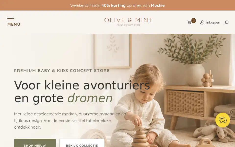 Screenshot of oliveandmint.nl