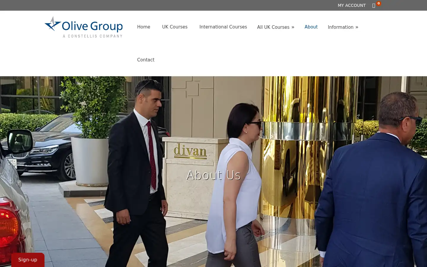 Screenshot of olivegroup.training