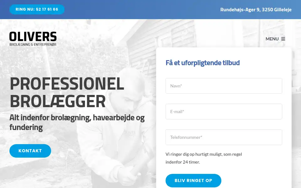 Screenshot of oliverbrolaegger.dk