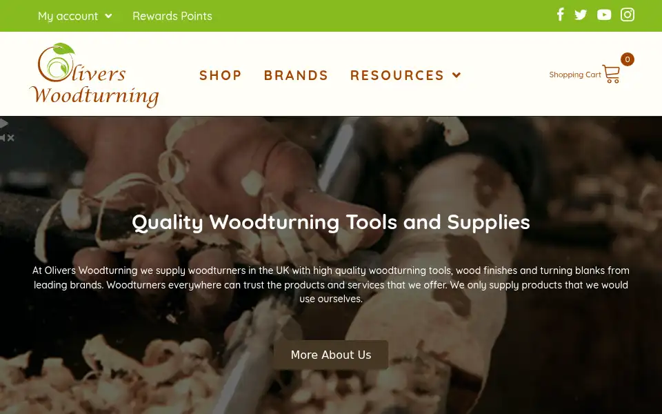 Screenshot of oliverswoodturning.co.uk