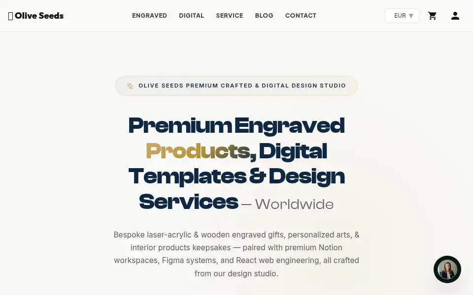Screenshot of oliveseedsdesignstudio.com