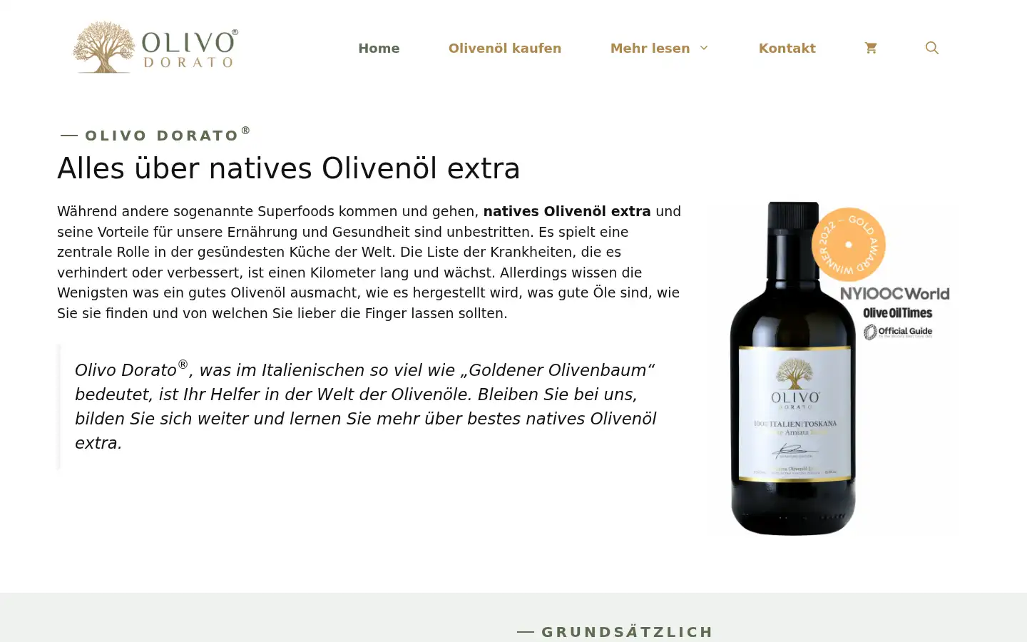 Screenshot of olivodorato.de