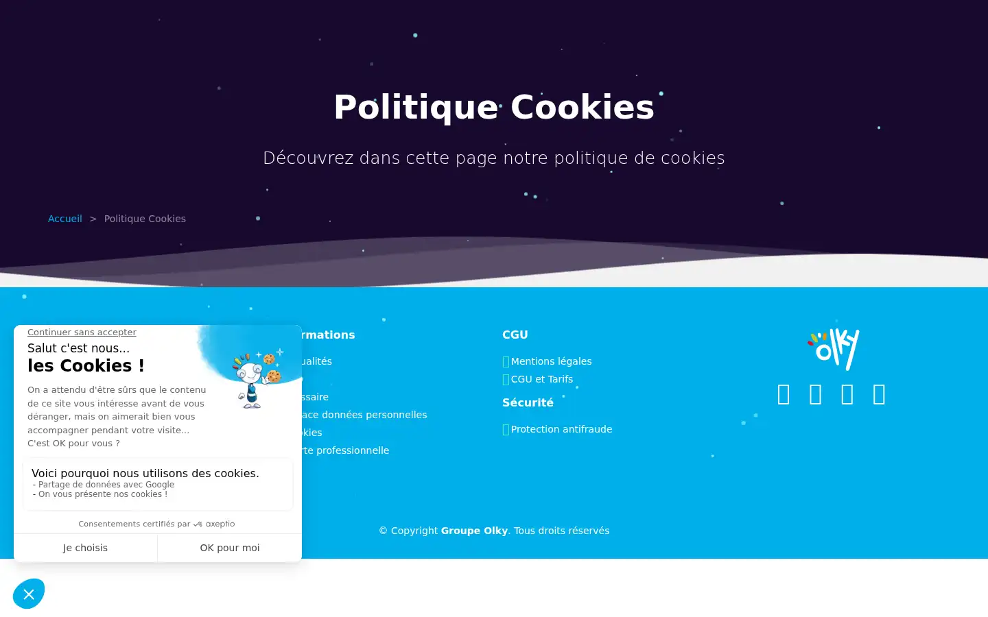 Screenshot of olky.eu