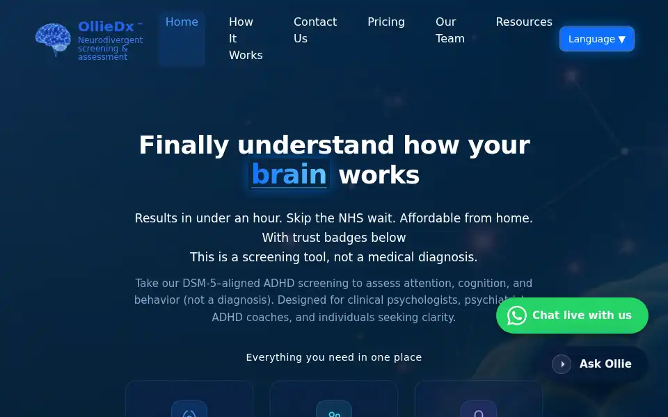 Screenshot of olliedx.com