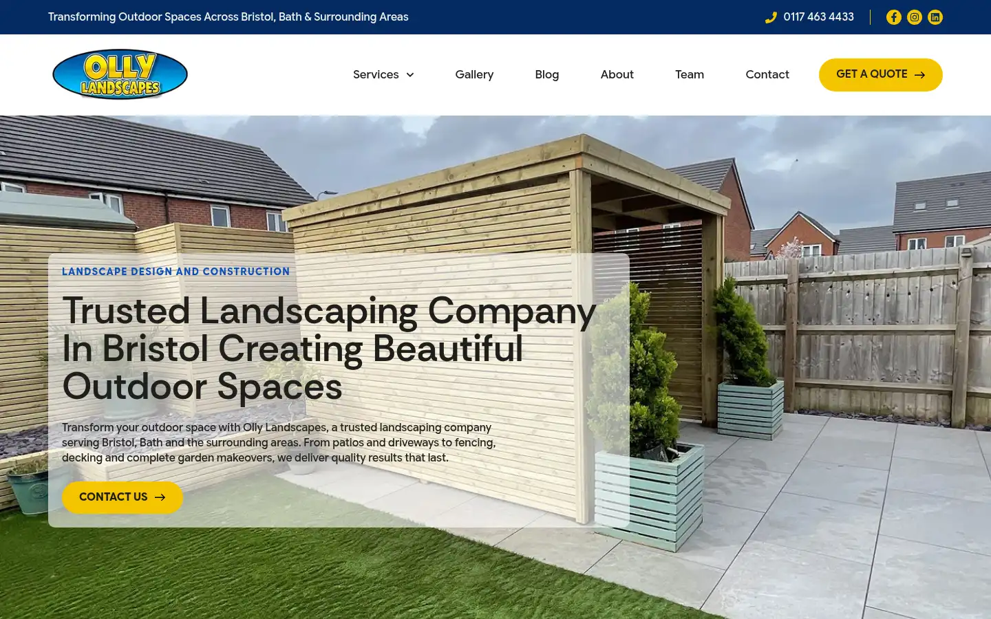 Screenshot of ollylandscapes.co.uk