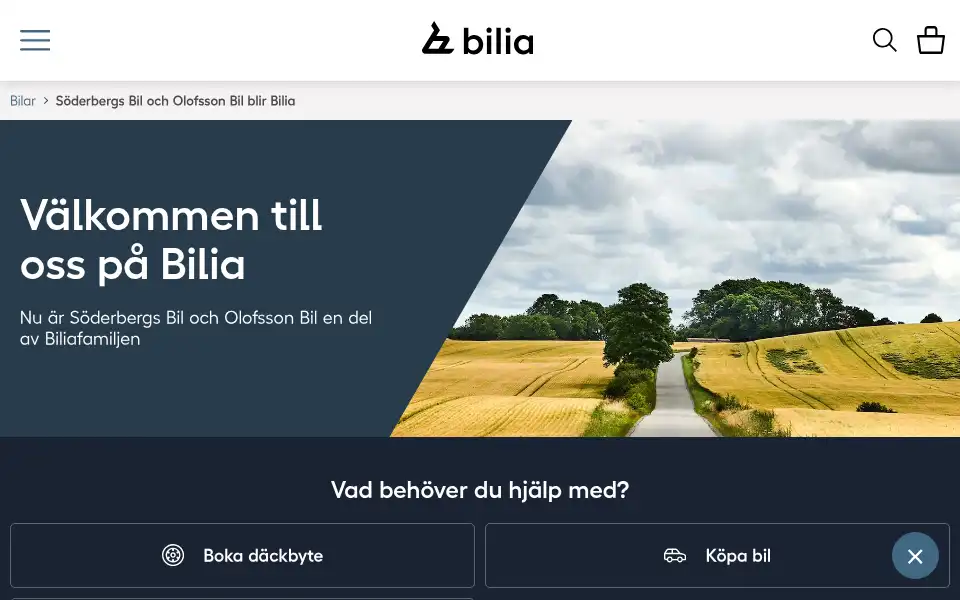Screenshot of olofssonbil.se