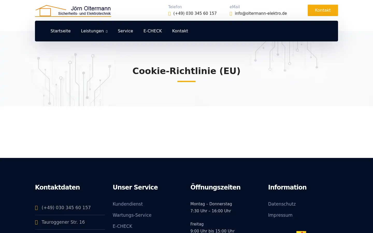 Screenshot of oltermann-elektro.de