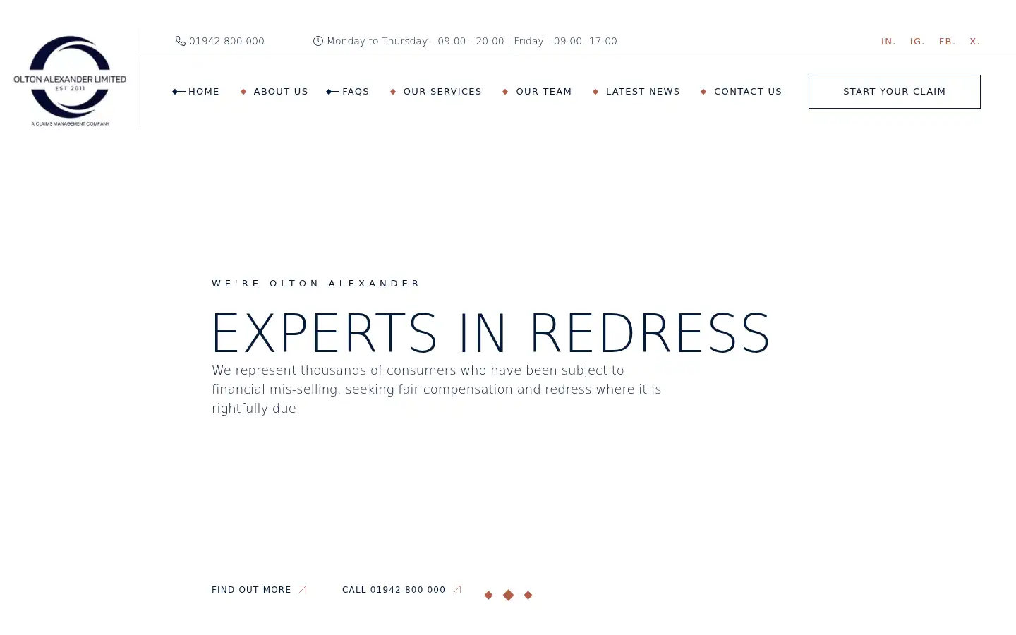 Screenshot of oltonalexander.com