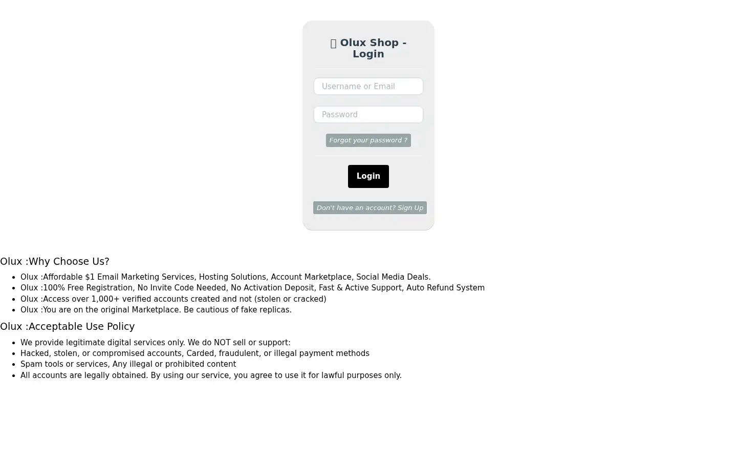 Screenshot of olux.im