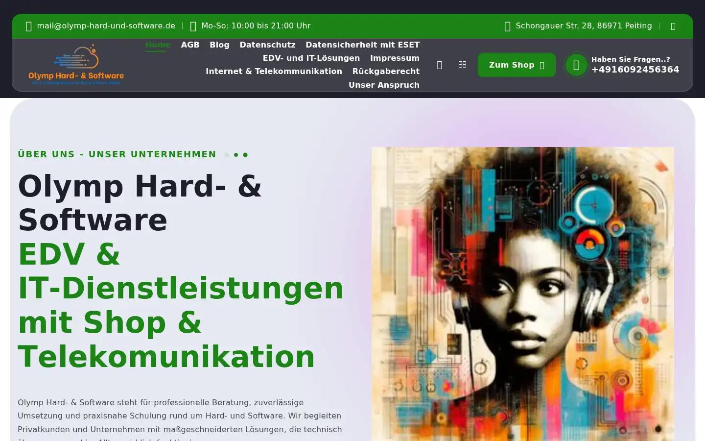 Screenshot of olymp-hard-und-software.de