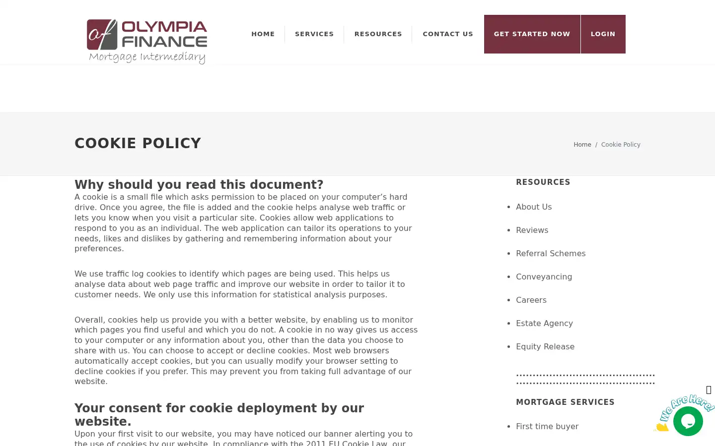Screenshot of olympiafinance.co.uk