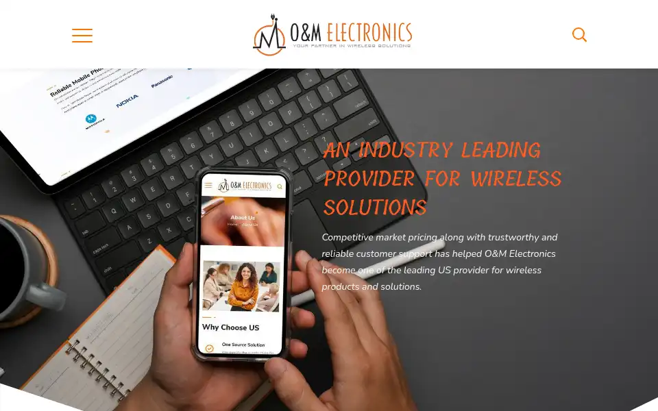 Screenshot of om-electronics.com
