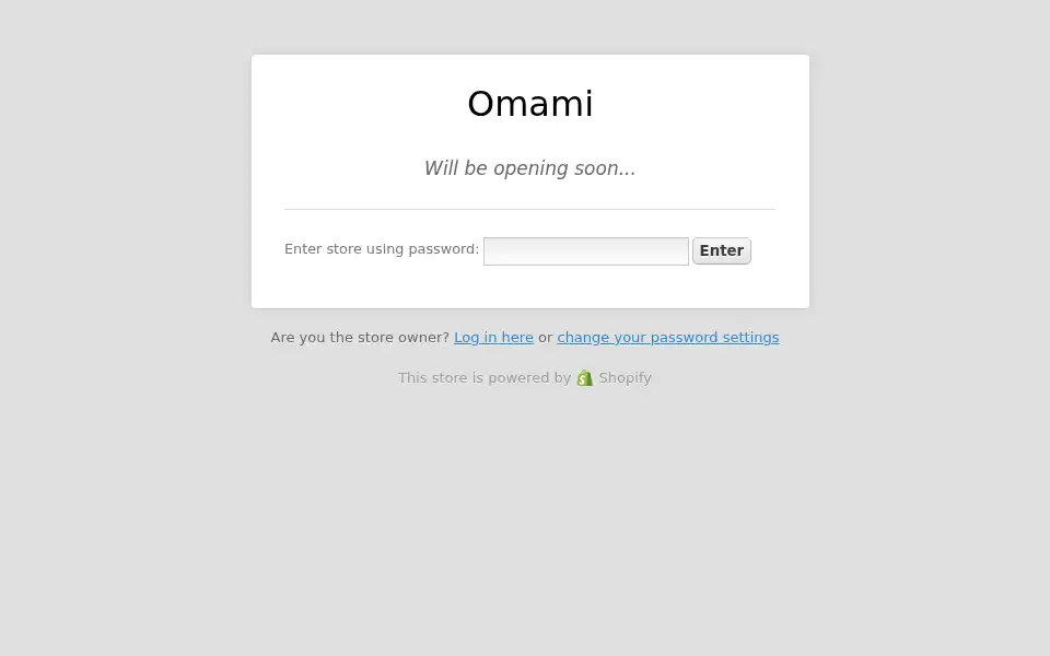 Screenshot of omami.co.uk