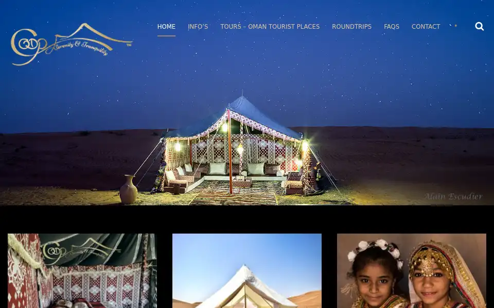 Screenshot of omandesertprivatecamp.com