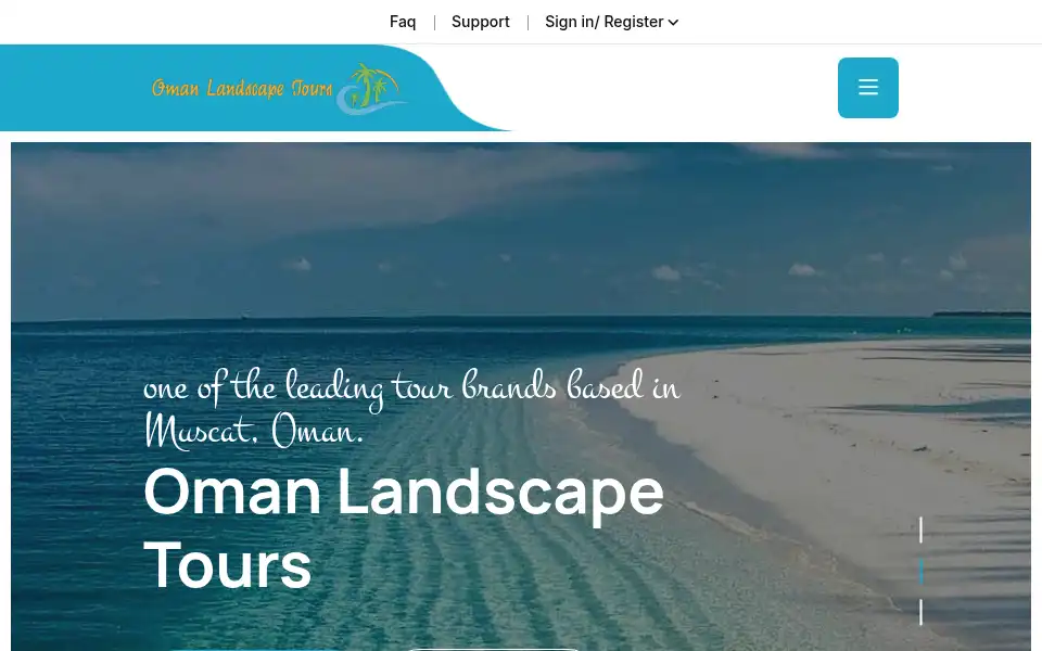 Screenshot of omanlandscapetours.com