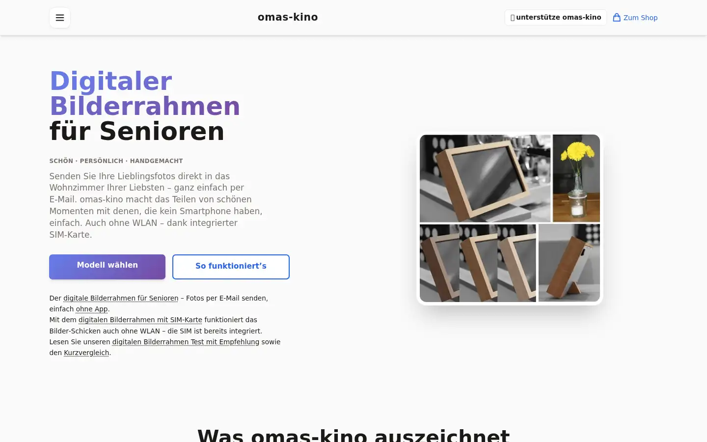 Screenshot of omas-kino.de