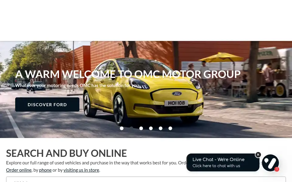 Screenshot of omcmotorgroup.co.uk