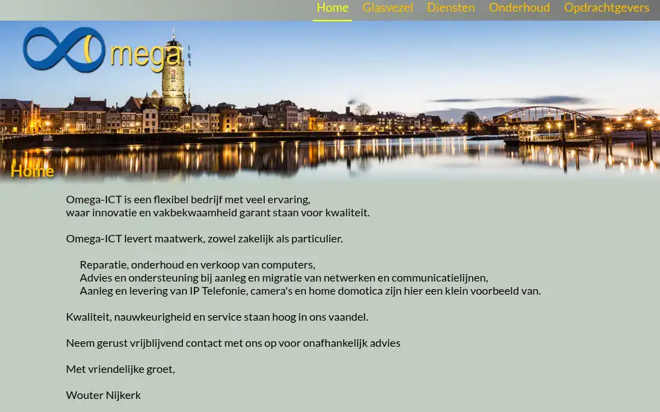 Screenshot of omega-ict.nl