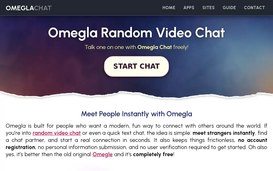 Screenshot of omegla.live
