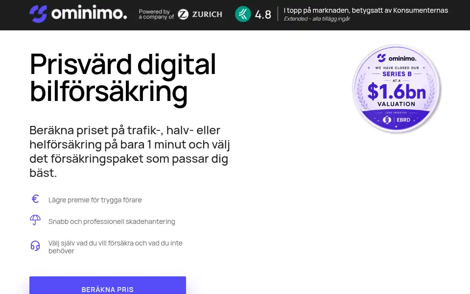 Screenshot of ominimo.se