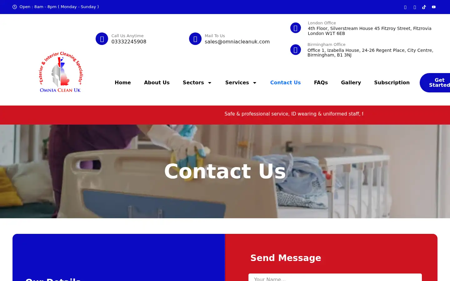 Screenshot of omniacleanuk.com