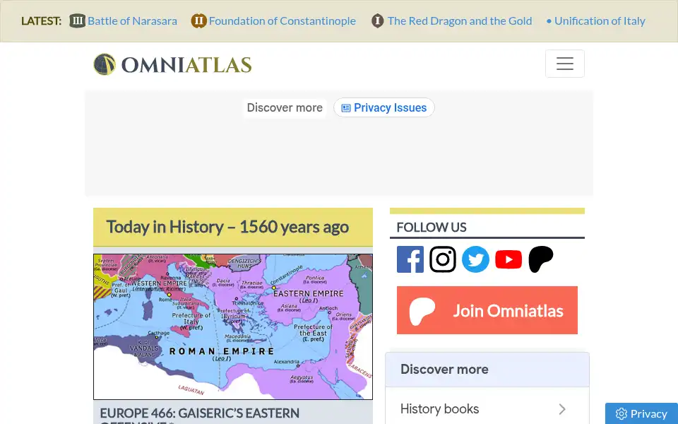 Screenshot of omniatlas.com