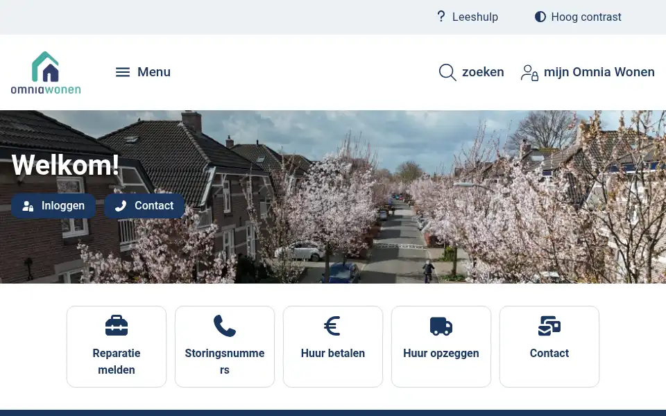 Screenshot of omniawonen.nl