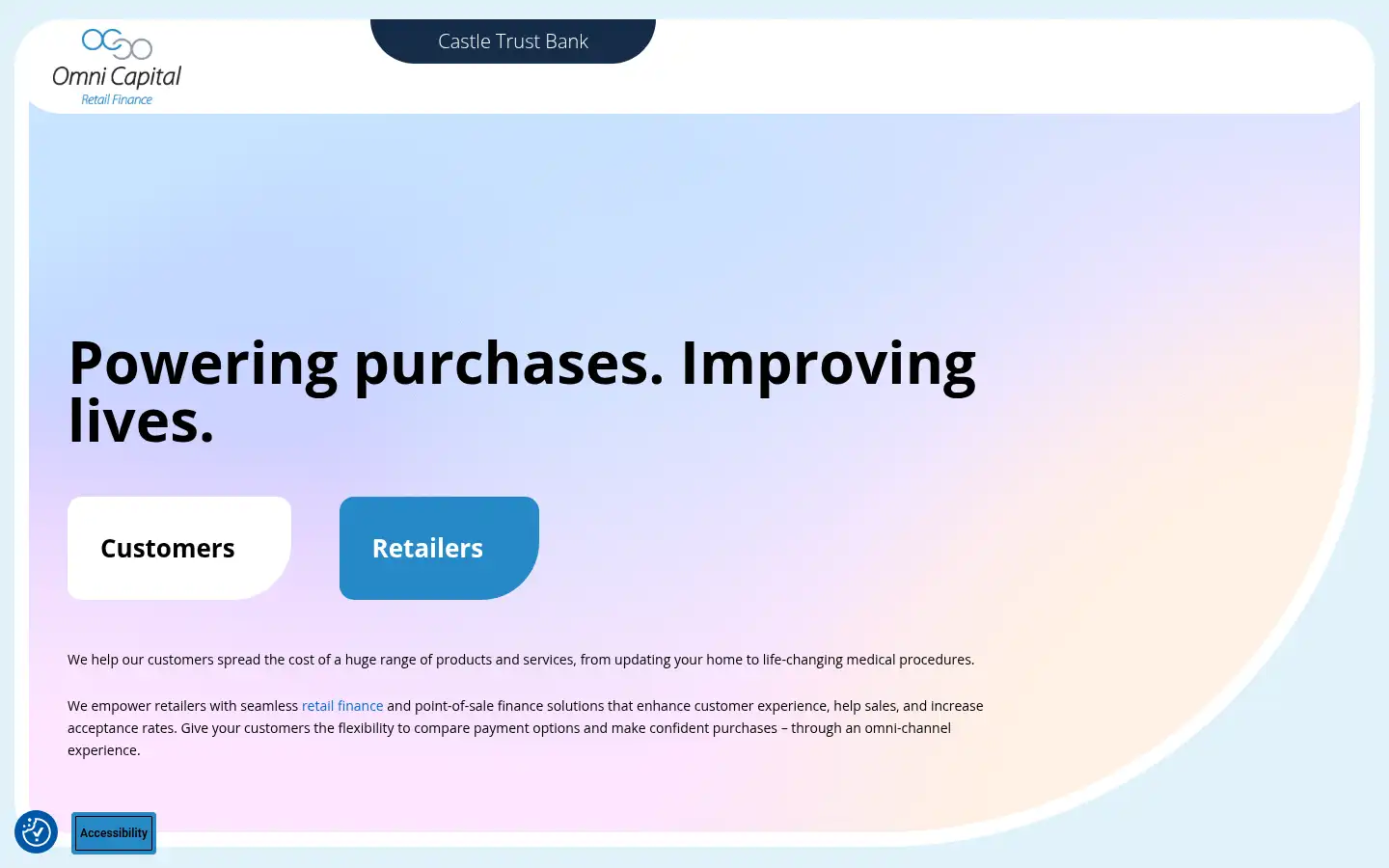 Screenshot of omnicapitalretailfinance.co.uk