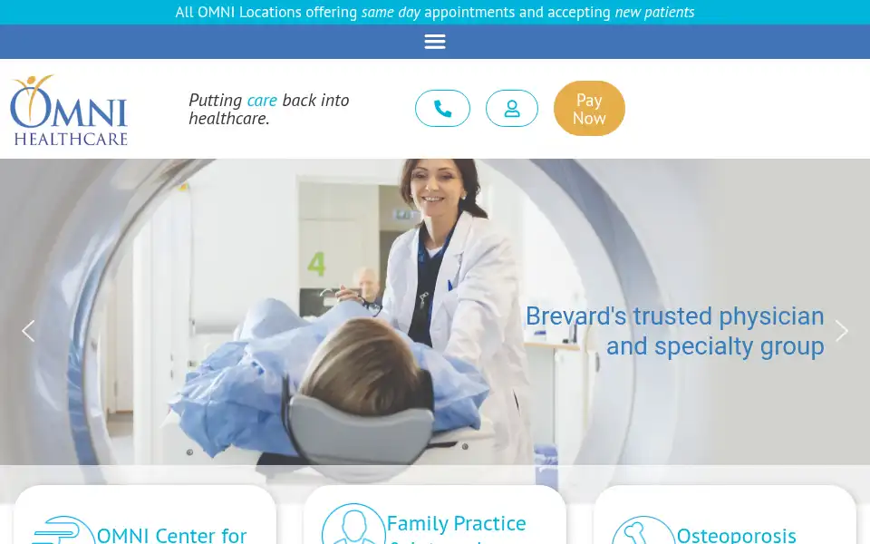Screenshot of omnihealthcare.com