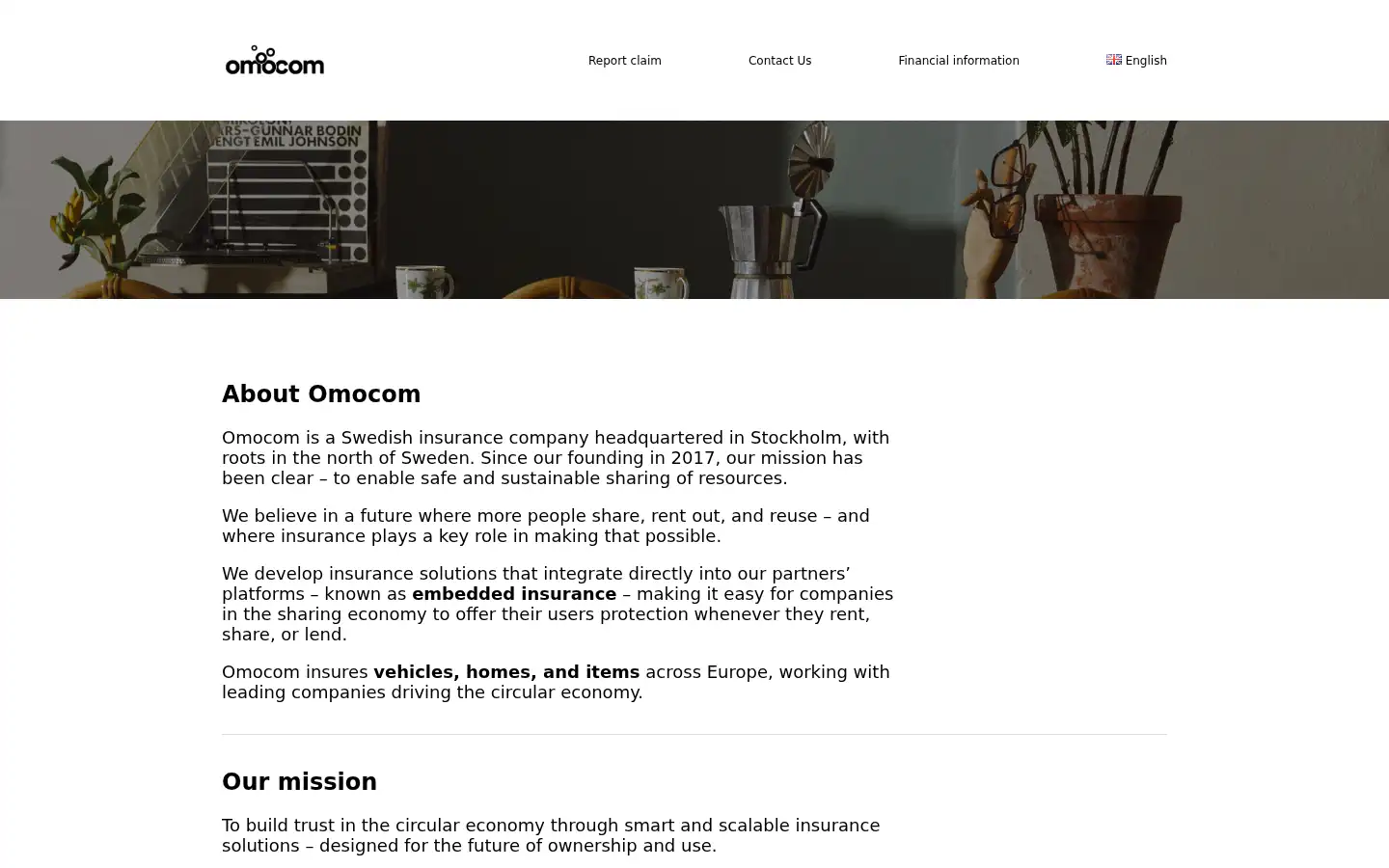 Screenshot of omocom.se