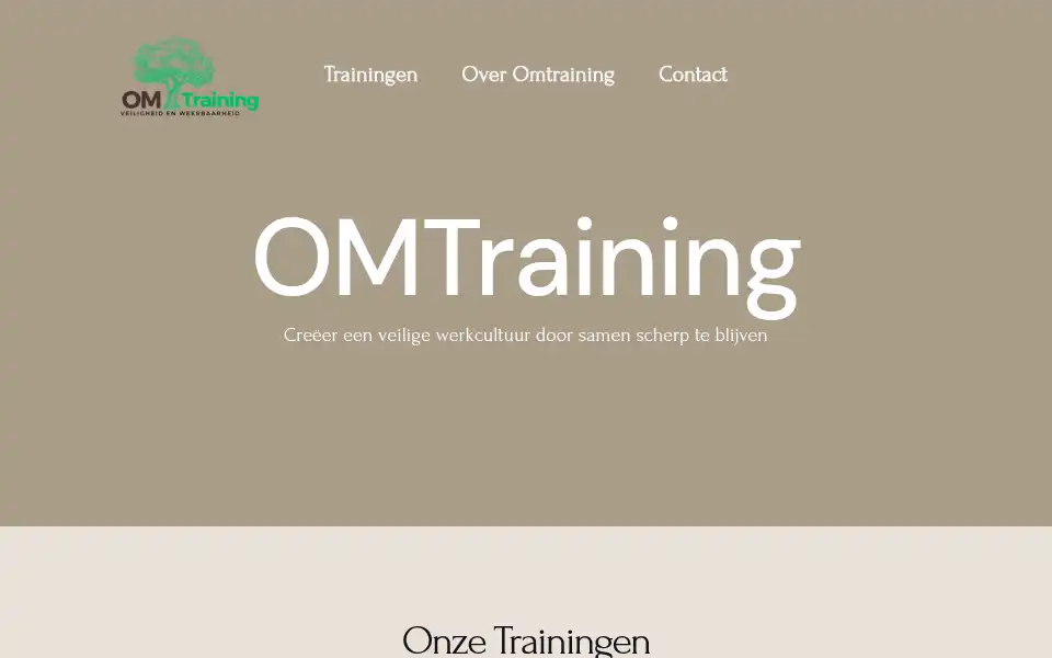 Screenshot of omtraining.nl