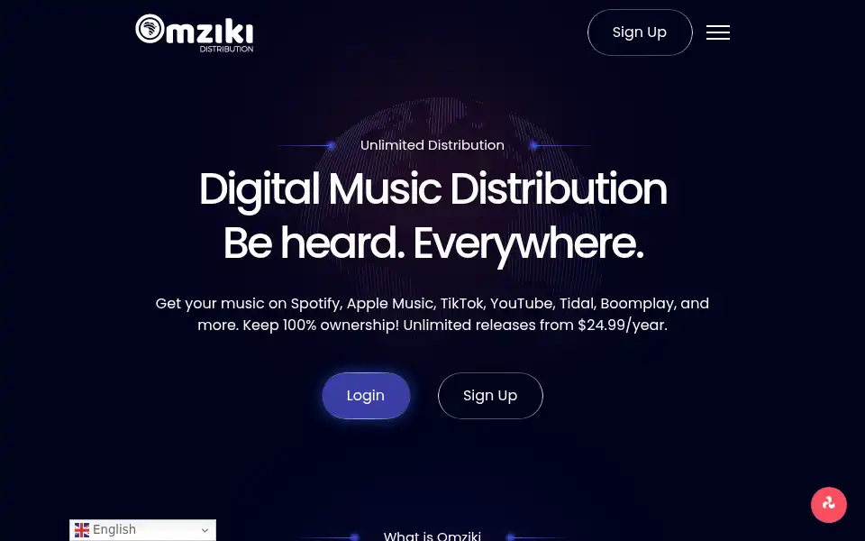 Screenshot of omziki.com