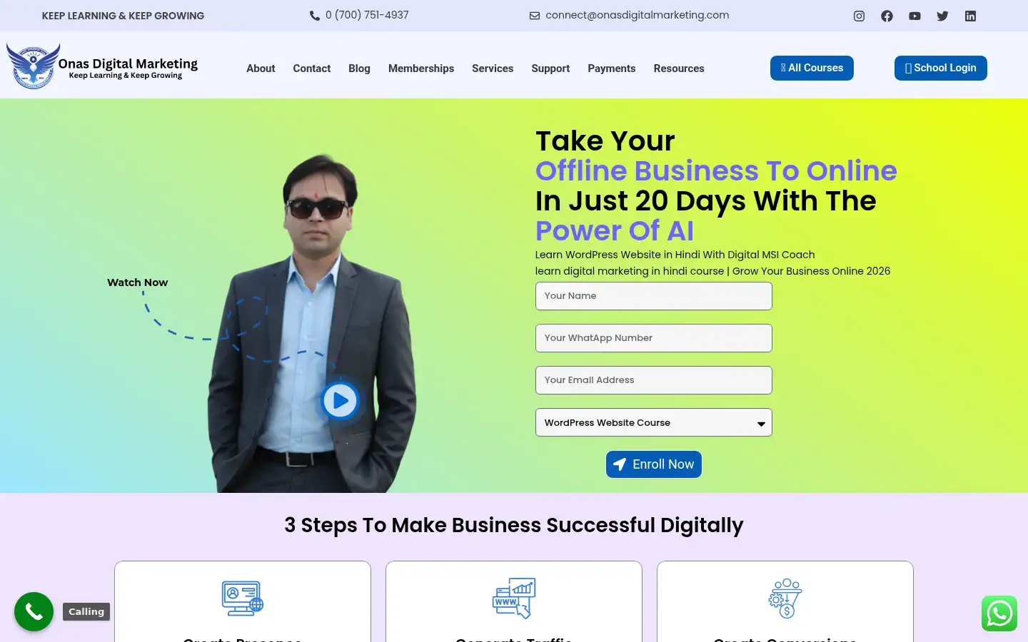 Screenshot of onasdigitalmarketing.com