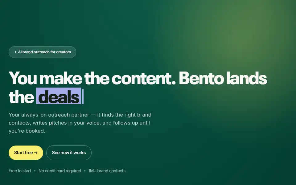 Screenshot of onbento.com