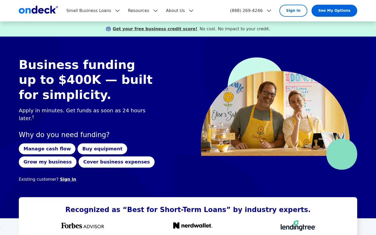 Screenshot of ondeck.com