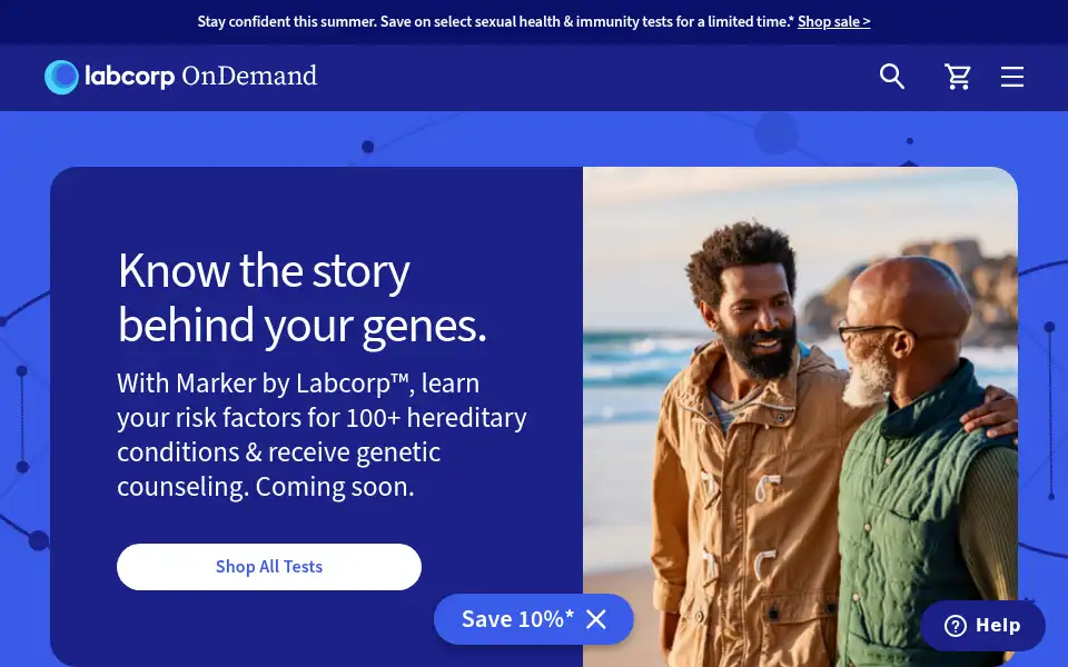 Screenshot of ondemand.labcorp.com