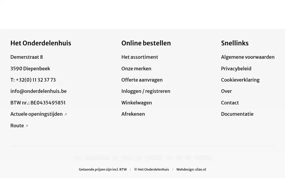 Screenshot of onderdelenhuis.be