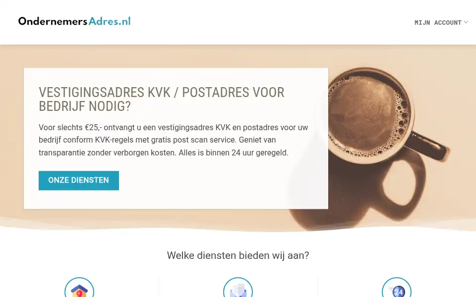 Screenshot of ondernemersadres.nl