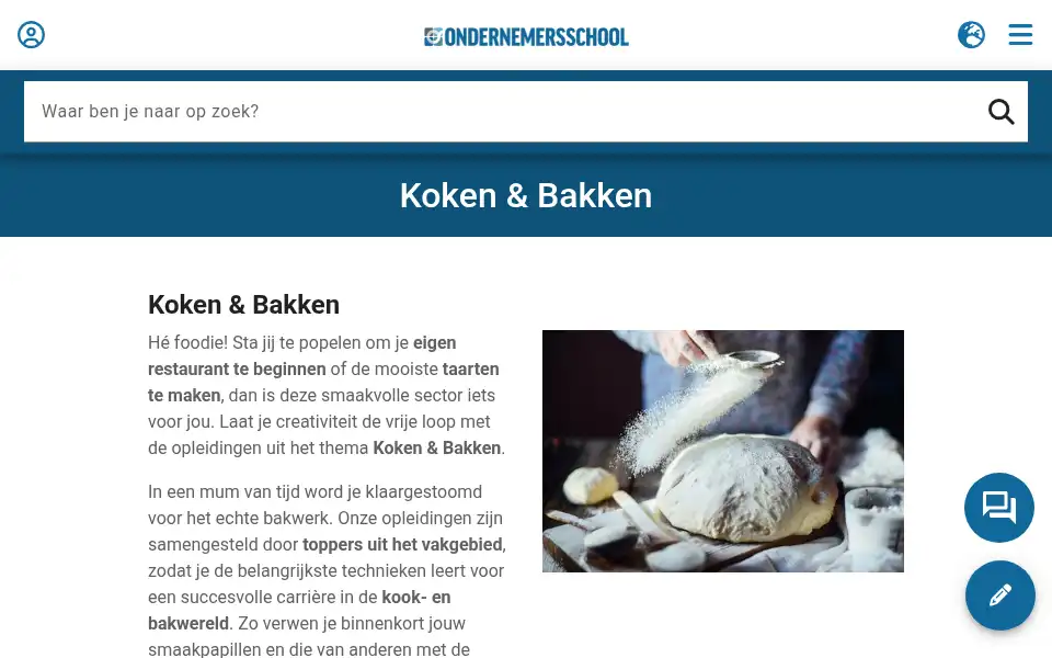 Screenshot of ondernemersschool.nl